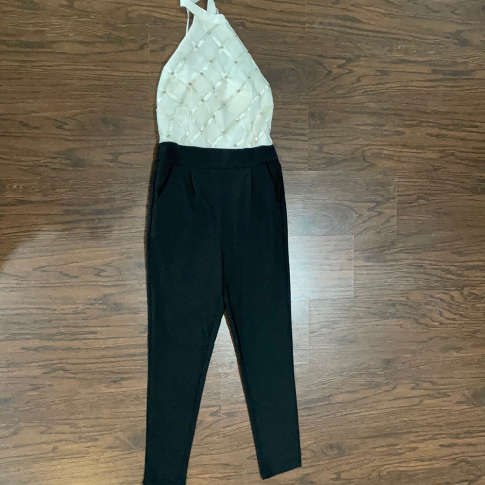 Black and white jumpsuit